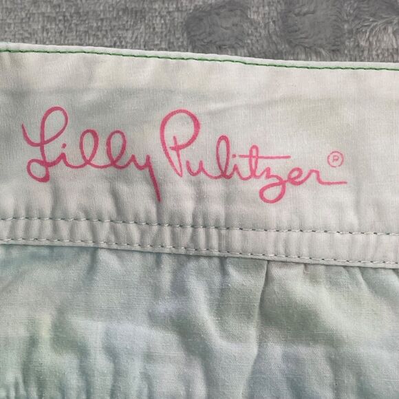 Lilly Pulitzer Shorts 00 Poolside Blue Rose Floral First Impression Callahan - Picture 11 of 15